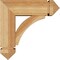 Ekena Millwork Thorton Arts and Crafts Rough Sawn Bracket w/ Offset Brace, Western Red Cedar, 6"W x 16"D x 16"H BKT0604X16X16THR03RWR - alternate 3